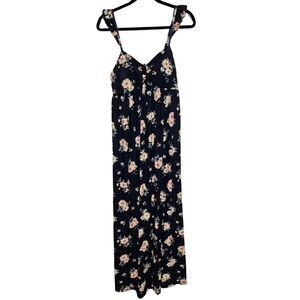 Derek Heart Maternity Empire Waist Jersey Knit Maxi Dress Size L